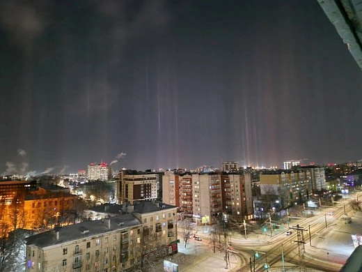 Ивановцы могли наблюдать световые столбы 